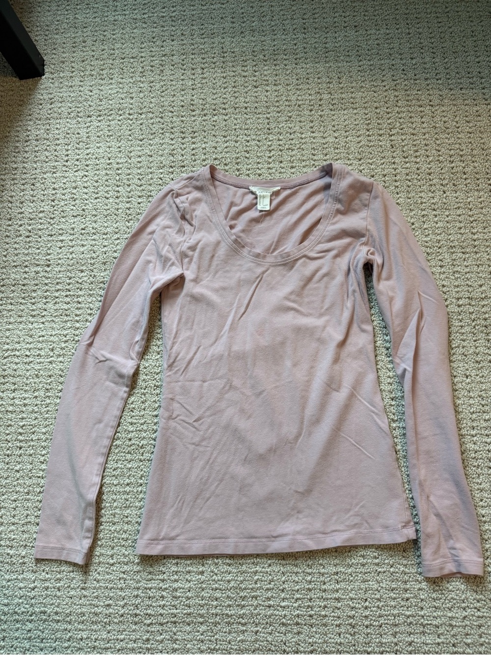 Forever 21 Scoop Neck Long Sleeve Top - Mauve
